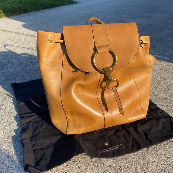 Frye Ilana Harness Backpack Cognac NWT - Picture 13 of 14